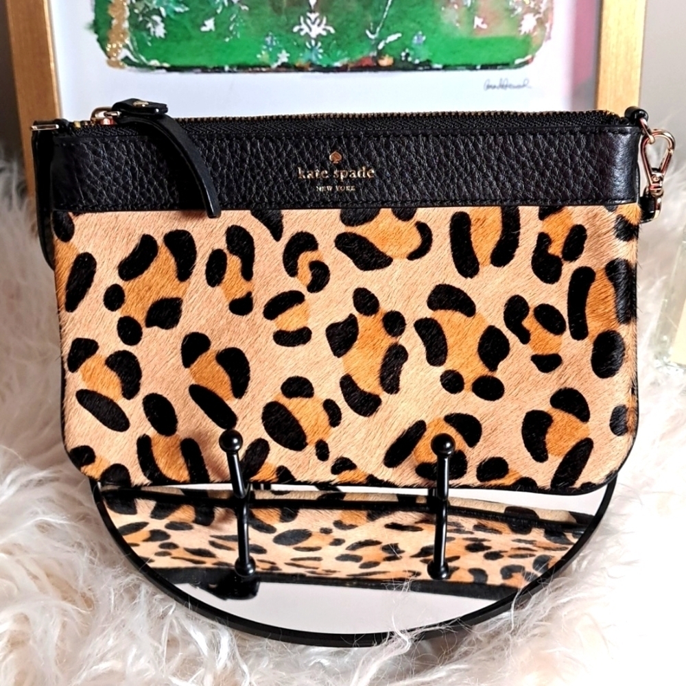 Kate Spade NWTs Burchelli Lolly Leopard Wristlet